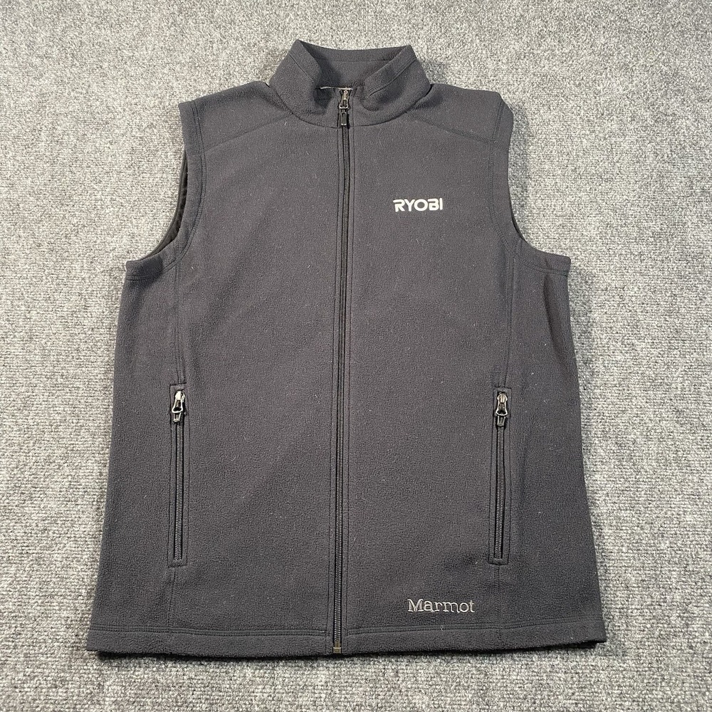 Marmot Full Zip Fleece Sweater Vest Mens Medium Workwear Outdoors Hiking